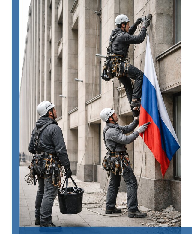 Профессиональная установка флагов на фасаде в Алексине