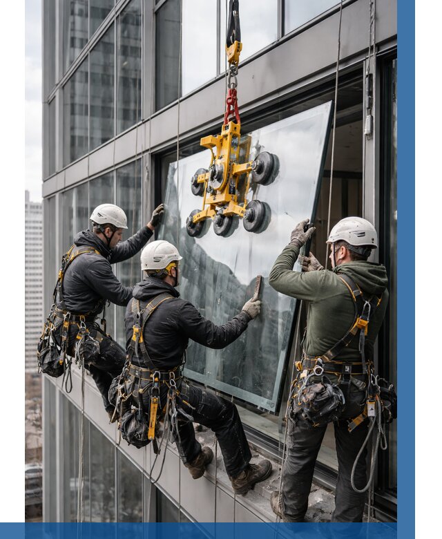 Фасадное остекление зданий под ключ в Алексине от 10988 р. | ВЫСОТНИК-Лкс