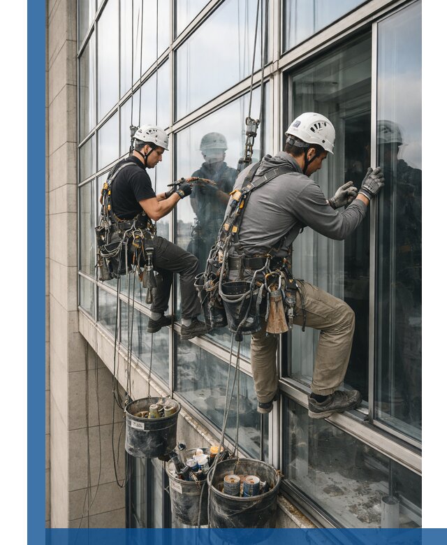 Ремонт витражных конструкций и фасадного остекления в Алексине