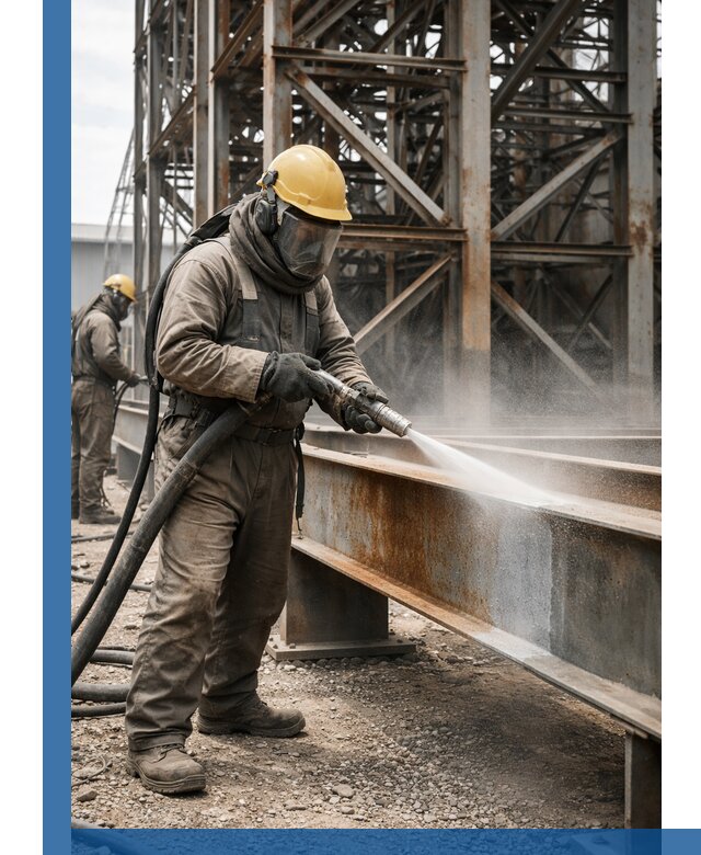 Пескоструйная очистка металлоконструкций в Алексине промышленная