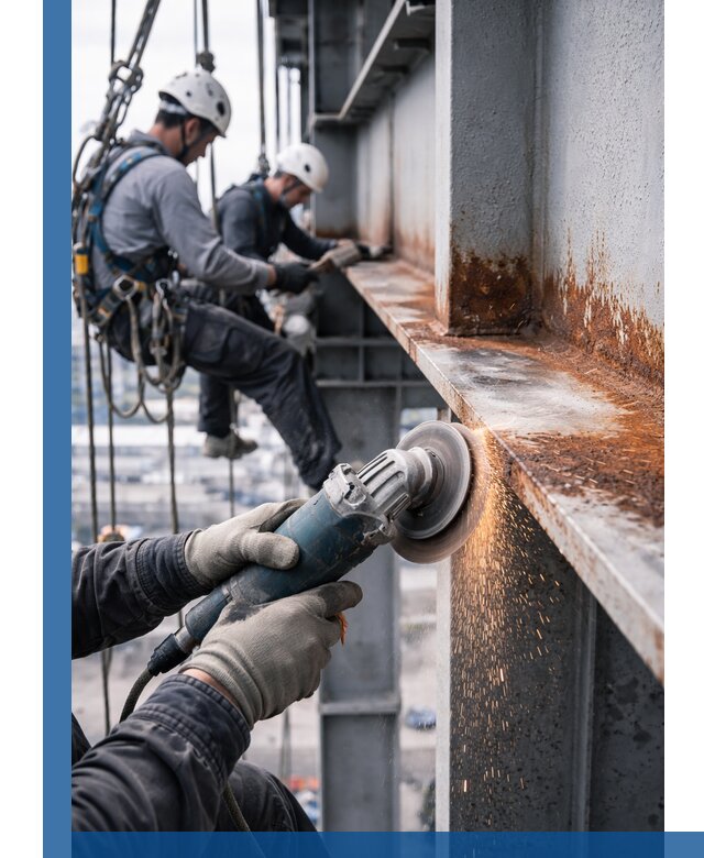 Зачистка металла от ржавчины и подготовка поверхностей в Алексине