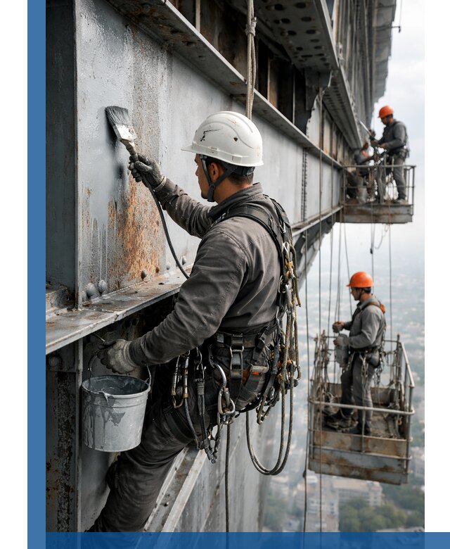 Покраска металлоконструкций на высоте в Алексине профессионально