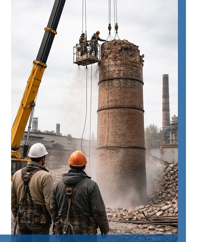 Демонтаж дымовой трубы в Алексине от 98892 р. | ВЫСОТНИК-Лкс, смета