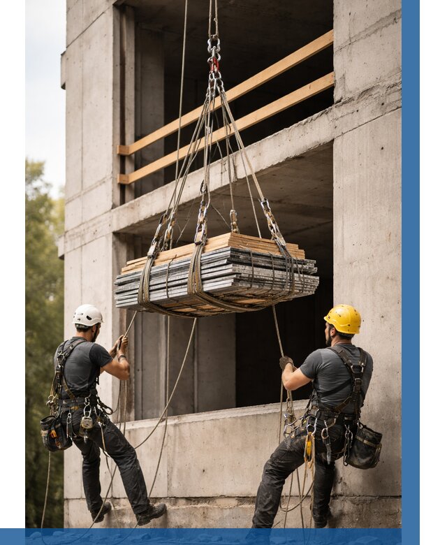 Подъем материала на этаж веревками в Алексине от 1648 р. | ВЫСОТНИК-Лкс