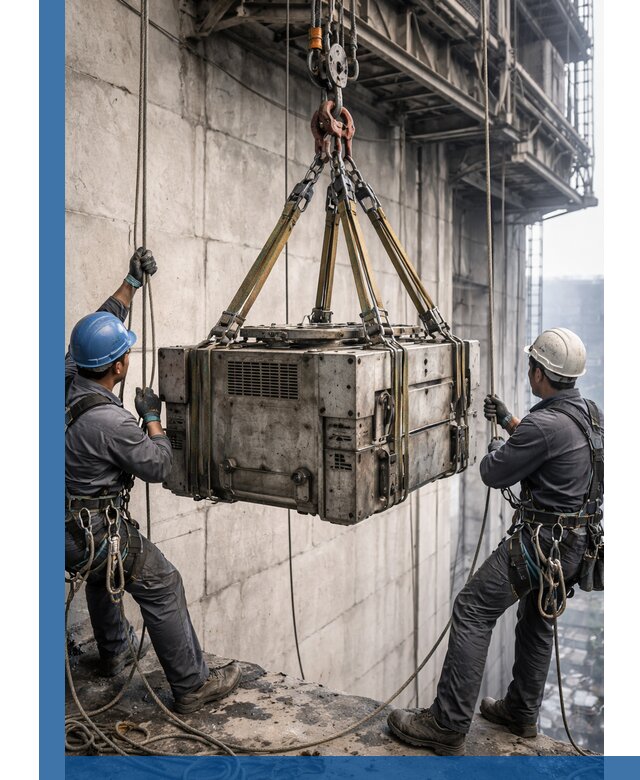 Такелажные работы на высоте, подъем и монтаж грузов в Алексине