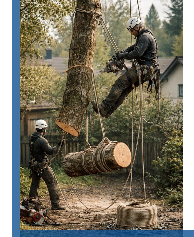 Валка деревьев частями в Алексине, безопасно и аккуратно