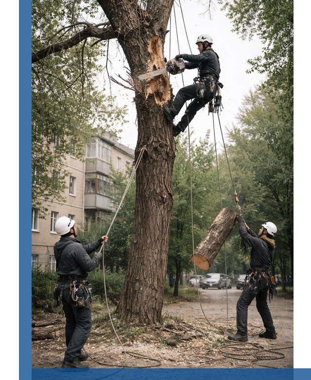Срочное удаление аварийных деревьев в Алексине с гарантией безопасности