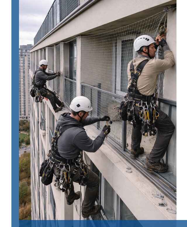 Профессиональный монтаж защитной сетки от птиц в Алексине