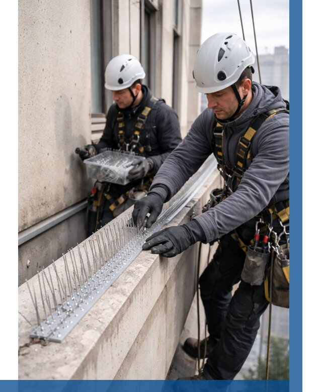 Установка шипов от птиц в Алексине от 934 р. | ВЫСОТНИК-Лкс